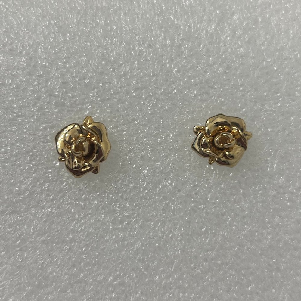 Dominique Aurientis Gold Rose Earrings